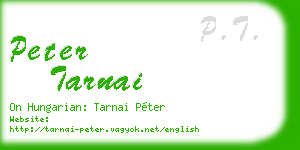 peter tarnai business card